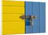 Padlock on beach hut door, Close-up, Littlehampton England by Assaf Frank